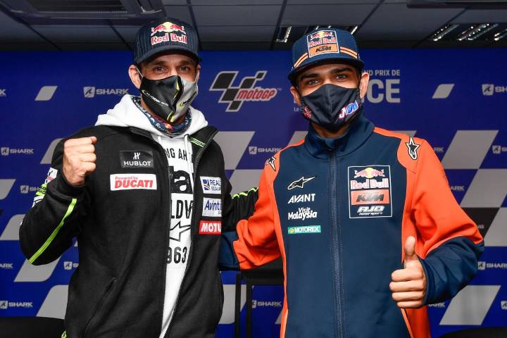 Jorge Martín y Johann Zarco