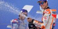 Álex Márquez en el podio de Motorland Aragon