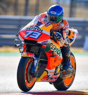 Álex Márquez durante la carrera de MotoGP del Gran Premio de Aragón