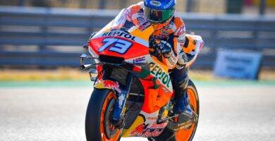 Álex Márquez durante la carrera de MotoGP del Gran Premio de Aragón