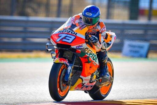 Álex Márquez durante la carrera de MotoGP del Gran Premio de Aragón