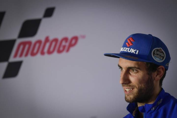 Álex Rins durante la rueda de prensa del Gran Premio de Teruel de MotoGP