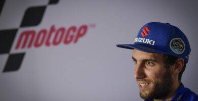 Álex Rins durante la rueda de prensa del Gran Premio de Teruel de MotoGP