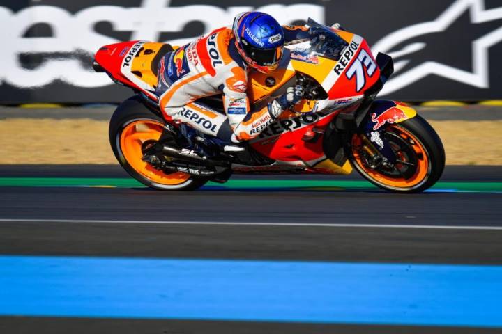 Álex Márquez Honda podio MotoGP 2020 Le Mans Dovizioso Petrucci Crutchlow