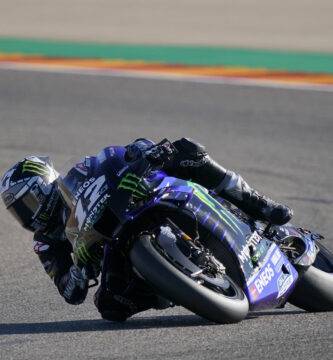 Maverick Viñales durante la sesión de entrenamientos libres del Gran Premio de Teruel de MotoGP