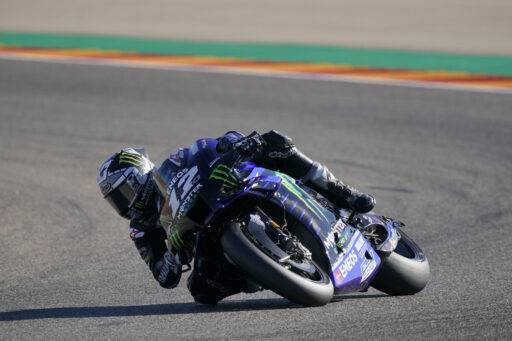 Maverick Viñales durante la sesión de entrenamientos libres del Gran Premio de Teruel de MotoGP