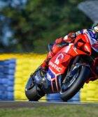 Pecco Bagnaia durante la sesión de clasificación de MotoGP del Gran Premio de Francia