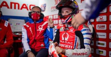 Jack Miller en el box del Pramac Ducati