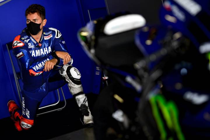 Jorge Lorenzo durante los test de Portimao