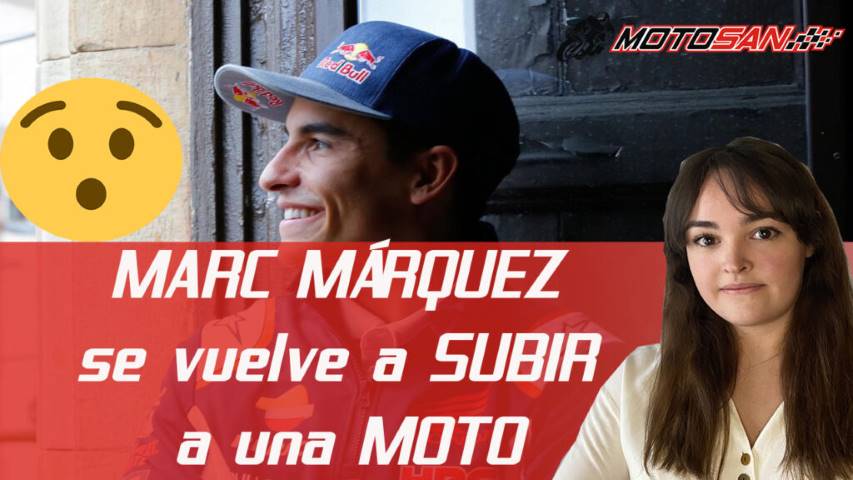 marc marquez se sube a una moto
