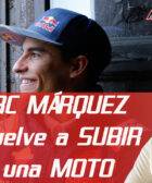 marc marquez se sube a una moto