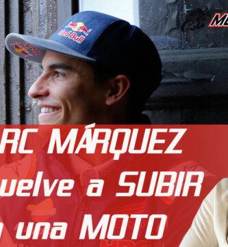 marc marquez se sube a una moto