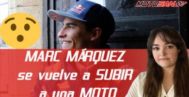 marc marquez se sube a una moto
