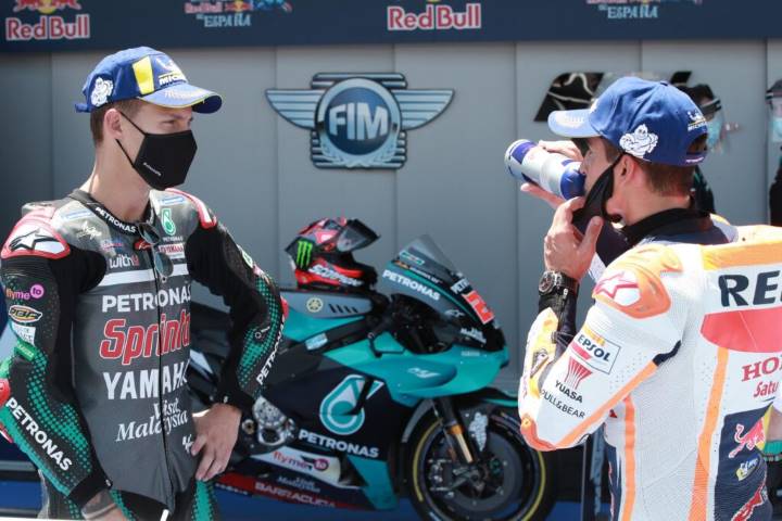 Quartararo: "Ver que Márquez vuelve es algo bueno"