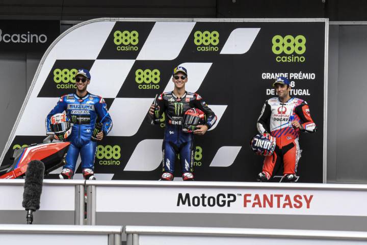 Fabio Quartararo, Johann Zarco y Álex Rins