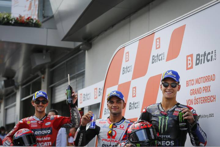 Jorge Martín Fabio Quartararo y Pecco Bagnaia