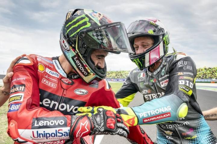 Pecco Bagnaia Ducati Valentino Rossi Yamaha MotoGP Misano Noyes