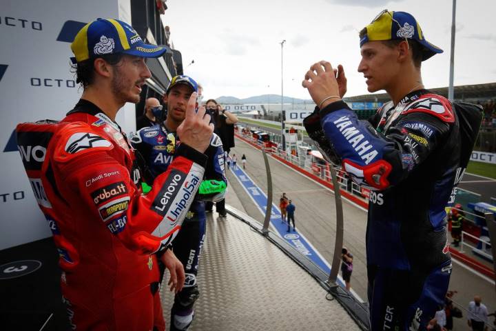 Jorge Lorenzo Pecco Bagnaia Fabio Quartararo MotoGP Yamaha Misano
