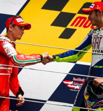 Valentino Rossi y Casey Stoner, Laguna Seca 2008