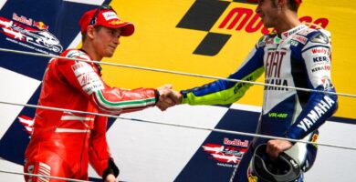 Valentino Rossi y Casey Stoner, Laguna Seca 2008