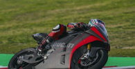 Michelle Pirro prueba la MotoE de Ducati