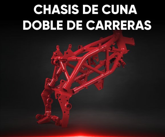 Foto: TVS Oficial - Chasis de moto de serie