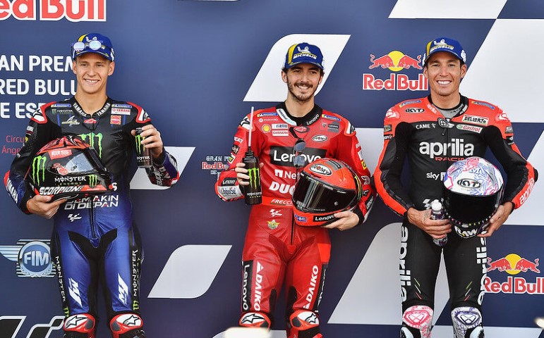 Bagnaia-Espargaró-Quartararo