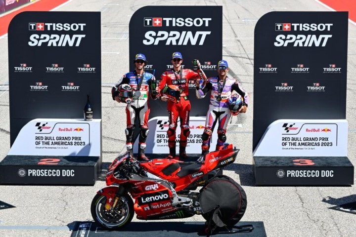 Podio carrera al Sprint