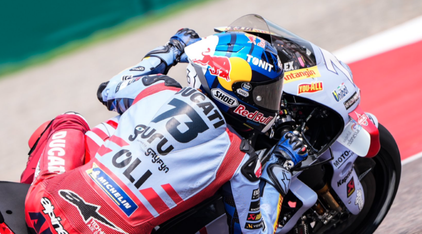 Álex Márquez, durante el GP de India.