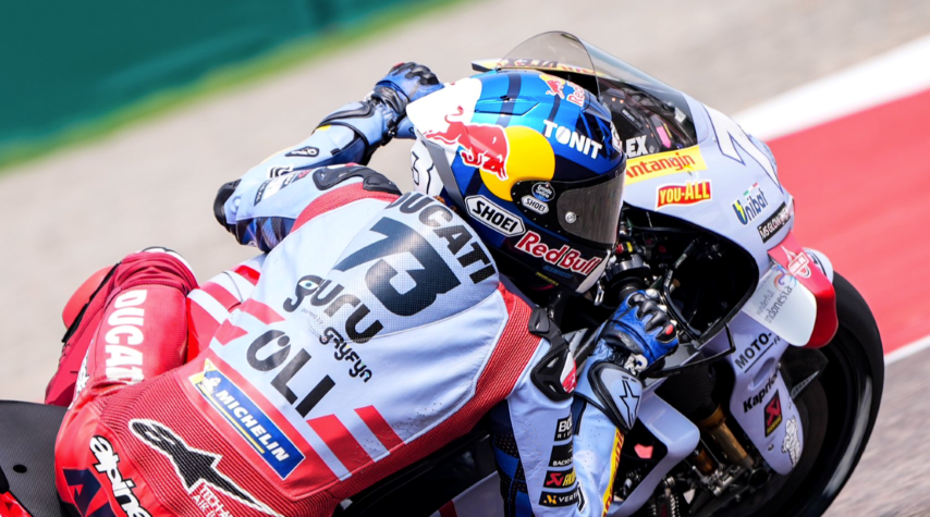 Álex Márquez, durante el GP de India.