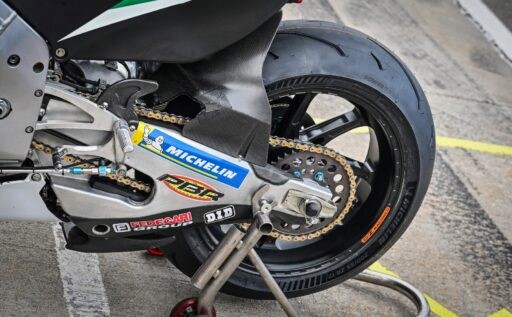Neumático de Michelin en el Test de Valencia. (