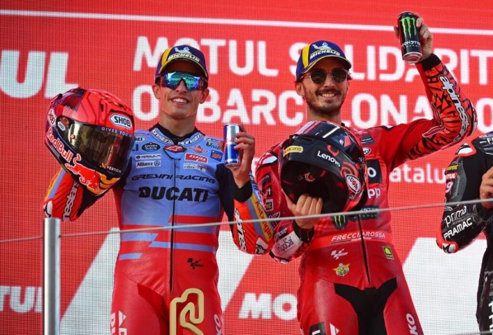 Márquez Bagnaia Ducati MotoGP Tardozzi Barcelona Montmeló