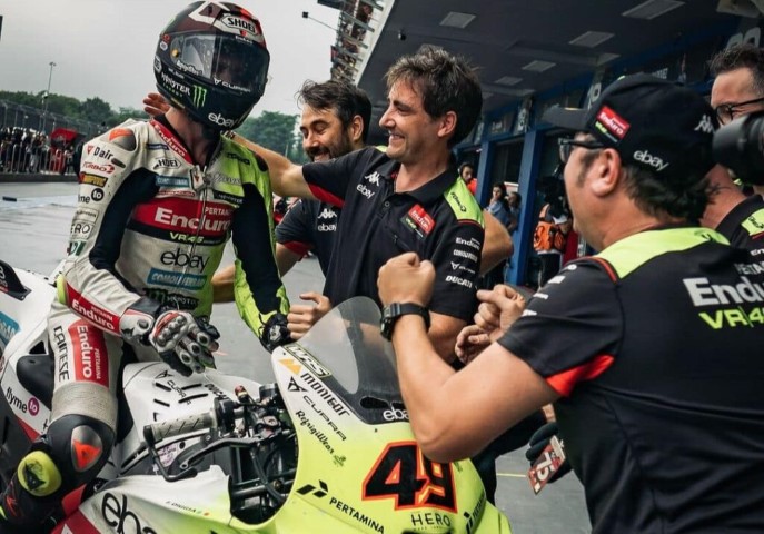 Fabio Di Giannantonio VR46 Ducati GP25 Márquez Bagnaia